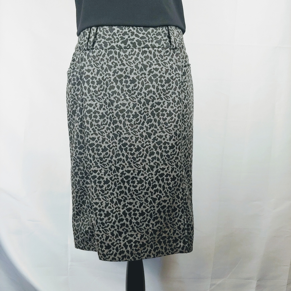 Sexy Animal Print Sexy Gray Leopard Pencil Skirt